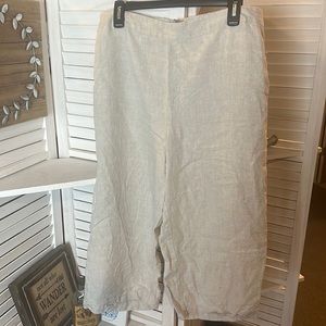 Chico's 100% Linen Capris